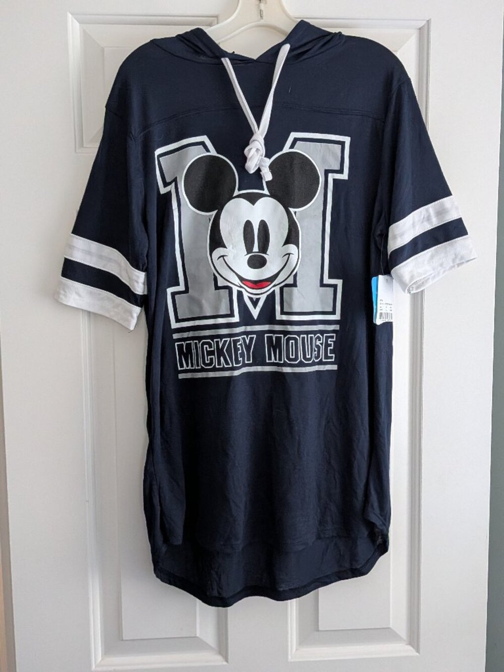 Disney Mickey Mouse Short Sleeve Hoodie - NWT - Size large - Navy